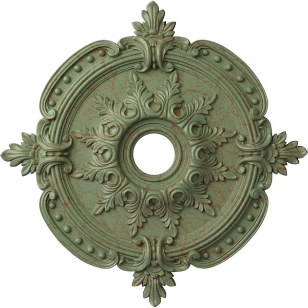 Ekena Millwork Benson Classic Medallion (Canopies up to 6 1/2"), 28 3/8"OD x 3 3/4"ID x 1 5/8"P, Cloud Burst CM28BECBC - main
